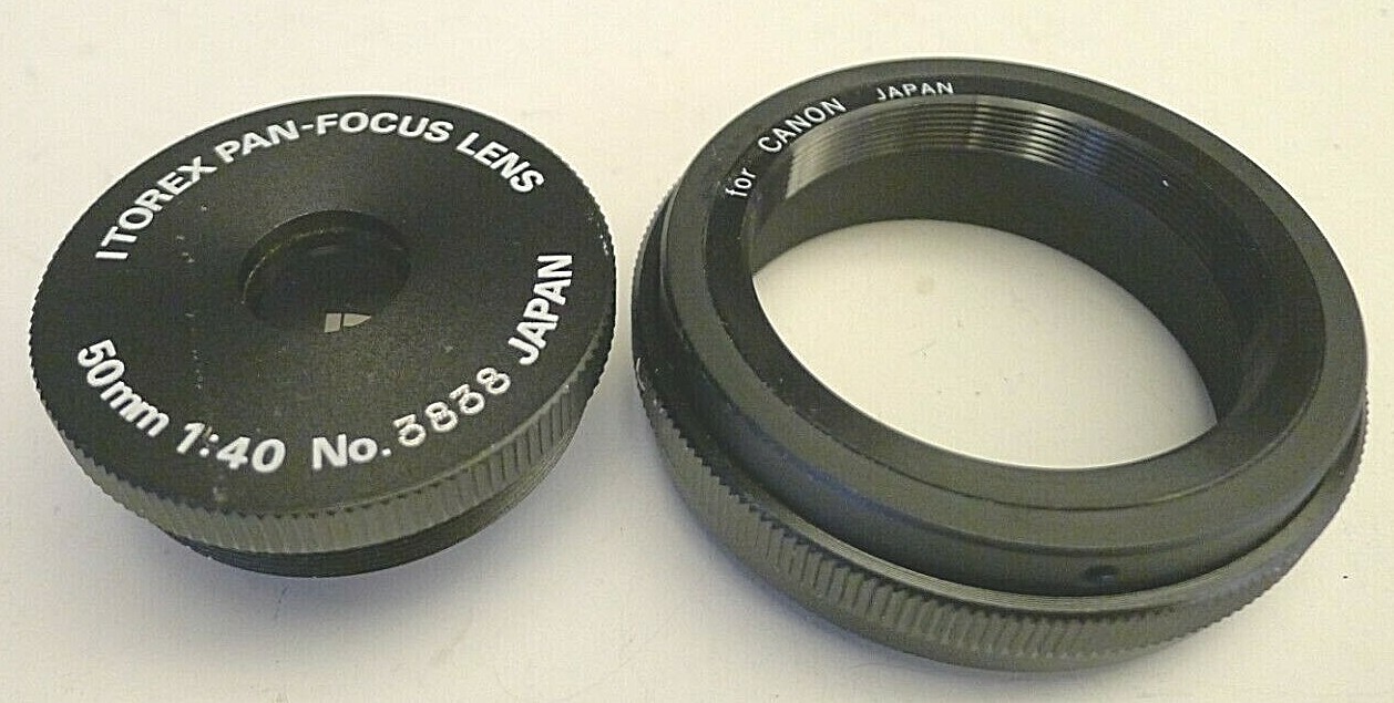 Itorex Pan-Focus Lens 50mm 1:40 Pin Hole with Canon Adapter – Works Great