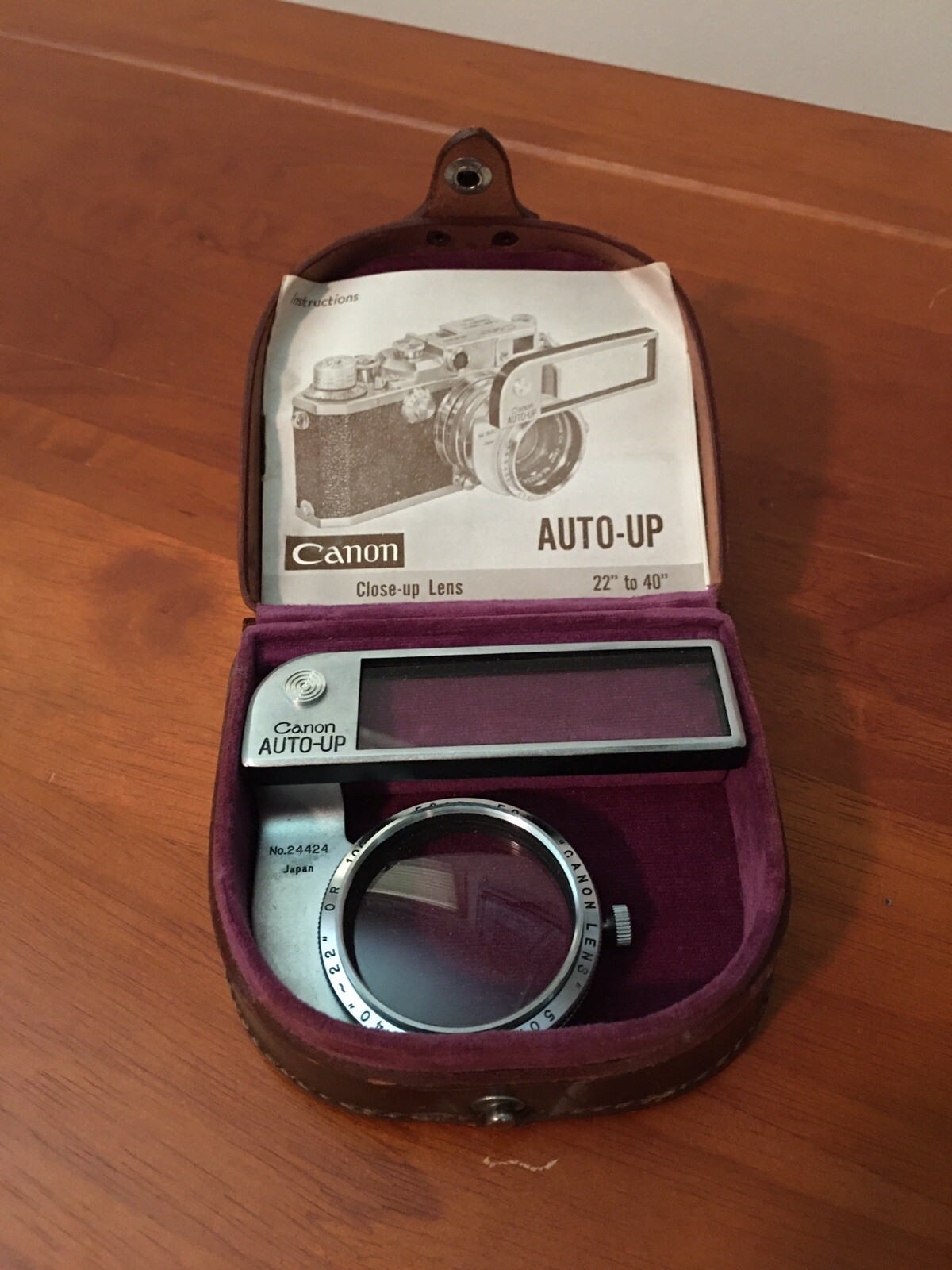 CANON AUTO-UP 40″ 22″ close-focus attachment for Canon 50mm 1:1.5 lens