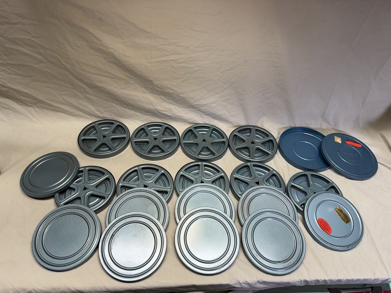 Vintage Kenco Film Reel Storage Box With 10 Empty Film Reels