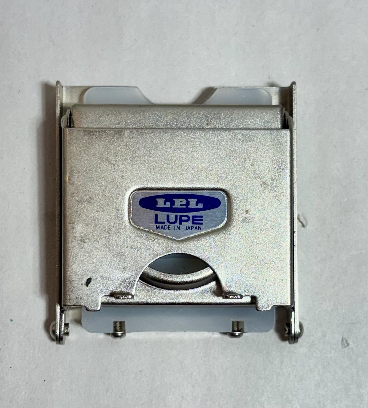 LPL NEGA LUPE Metal Folding Loupe for 35mm Negatives with Pouch & Instructions