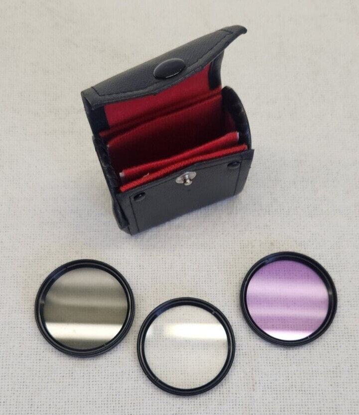 Vtg Lot Camera Lens Filters Zeikos Kodak 49mm 52mm Step Up Rings Old Photography