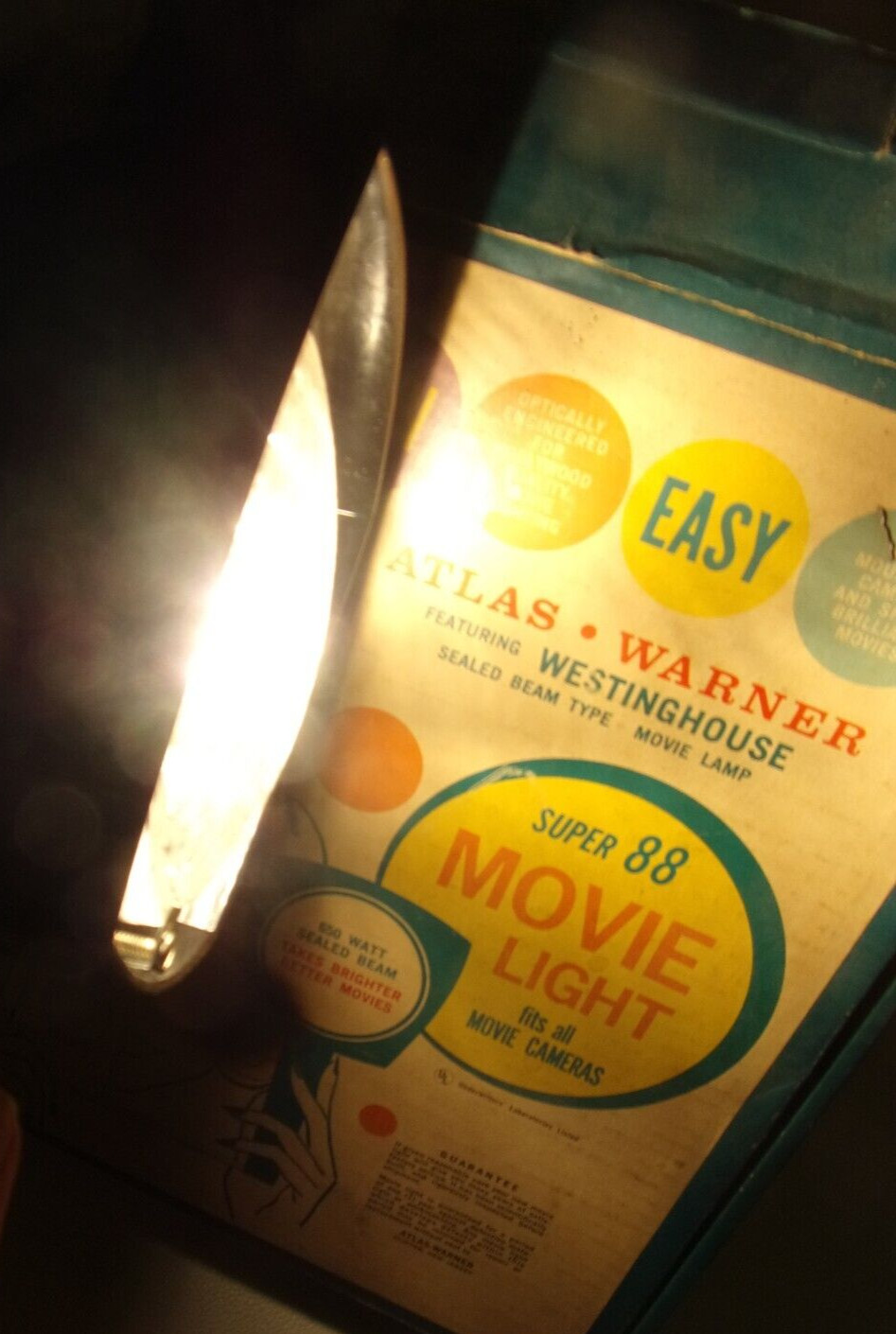 Vintage Westinghouse/Atlas Warner Super 88 Movie Light