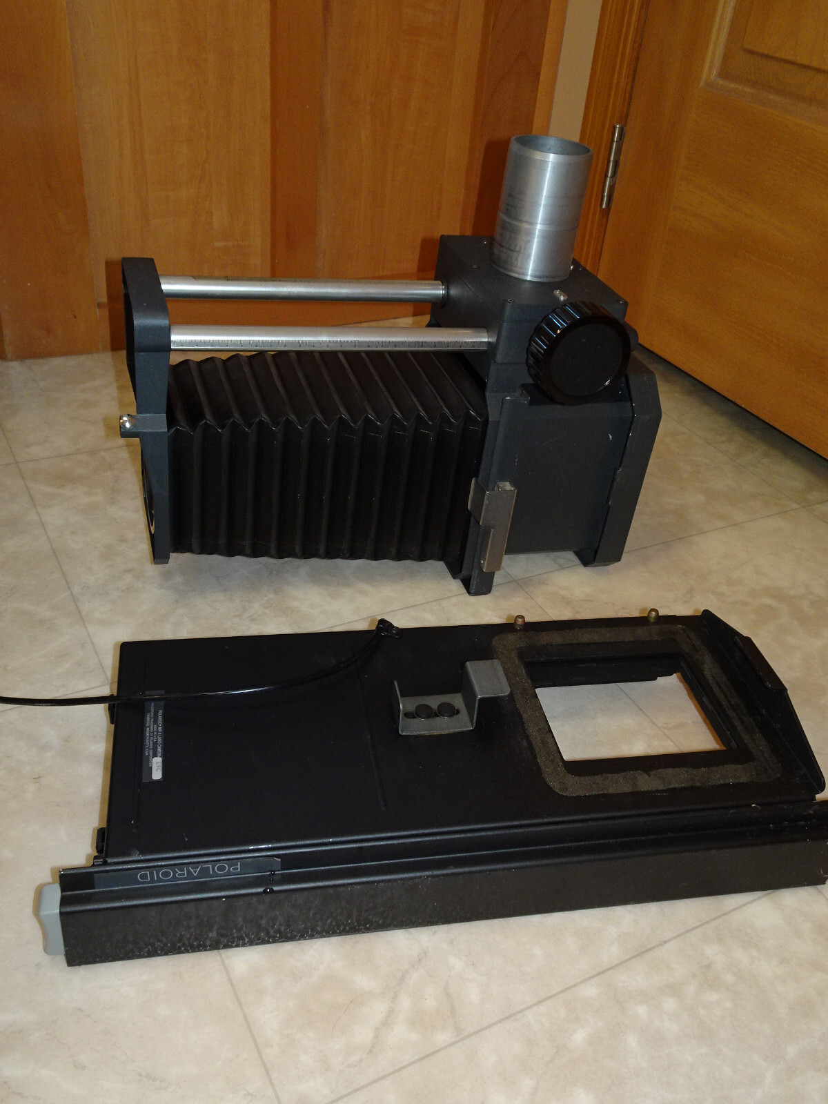 POLAROID Large Format MP4 4×5 Sliding Camera Head w/ Focusing Bellow & Macro Ex*