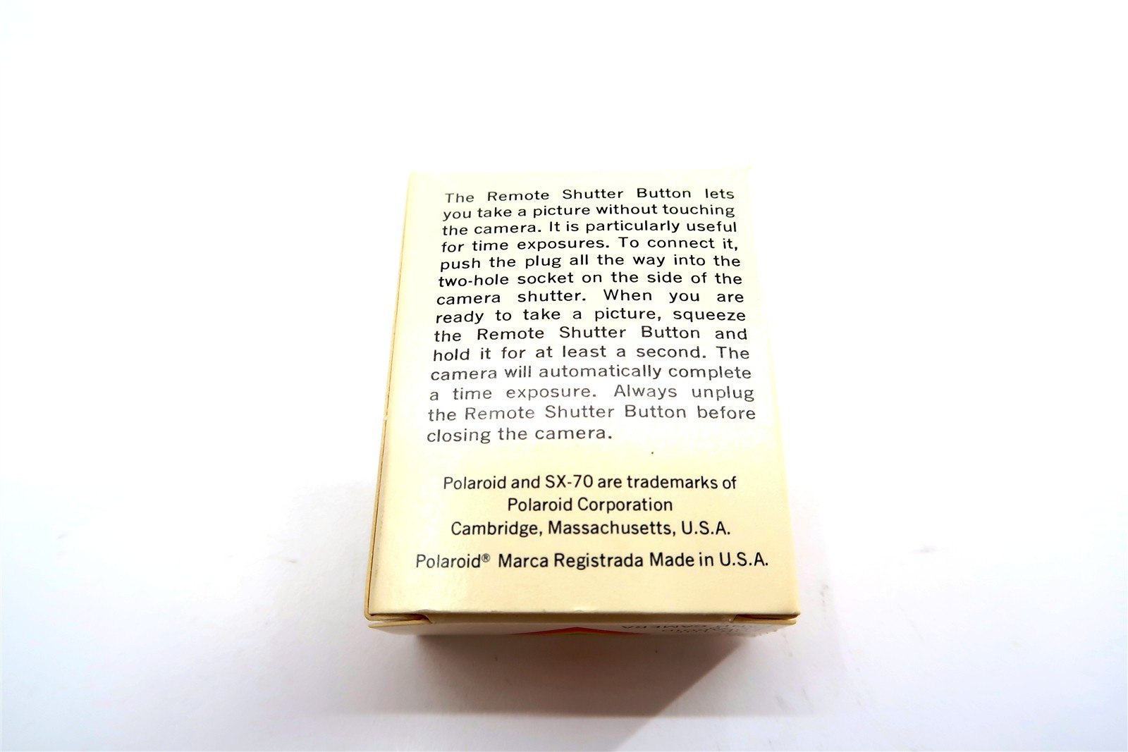 Polaroid Remote Shutter Button #112 for SX-70 Series Land Camaeras with Box
