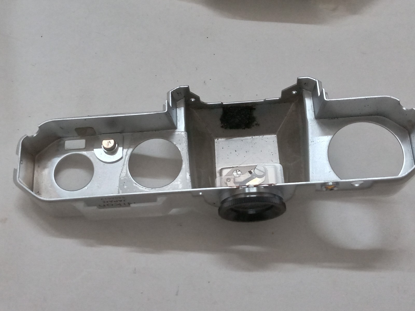 New Old Stock Nikkormat / Nikomat EL Chrome Silver Top Plate Spare Part