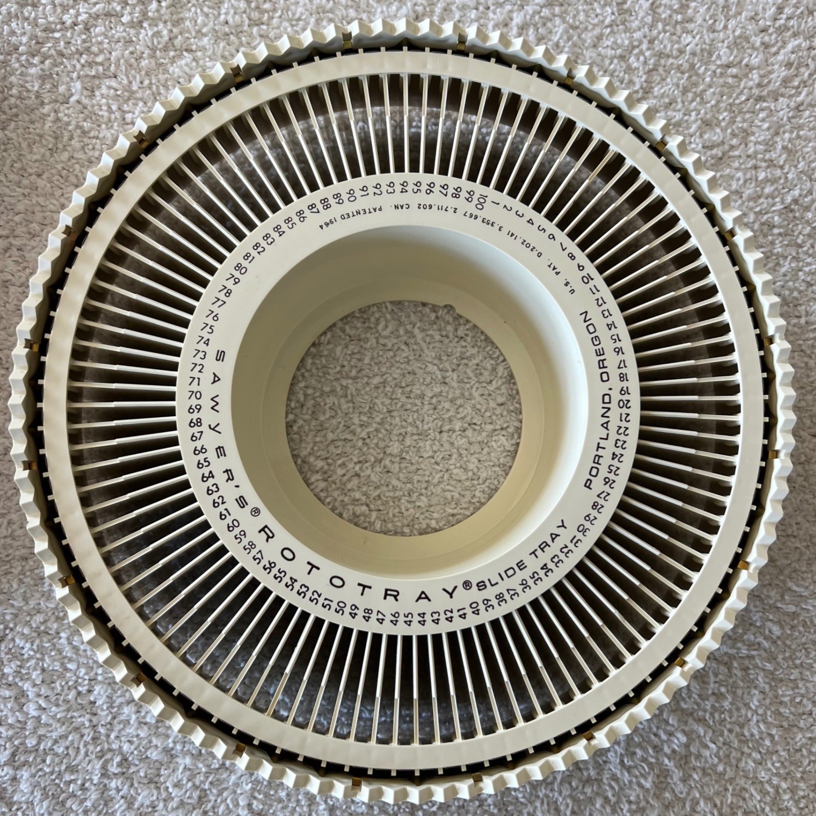 Sawyers Rototray 100 Slide Tray Carousel Projector Vintage Photography Accessory