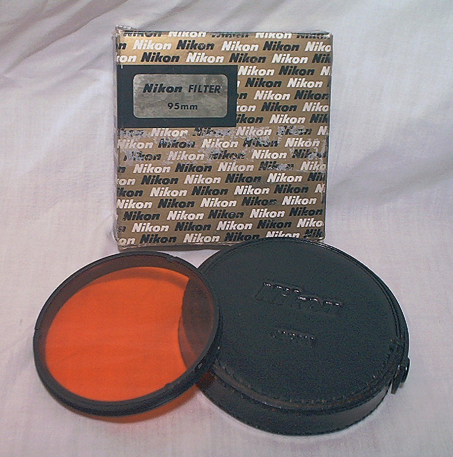 NIKON 95MM SCREW IN TYPE ORANGE FILTER W/ CASE – UNUSED CLEAN ON OB