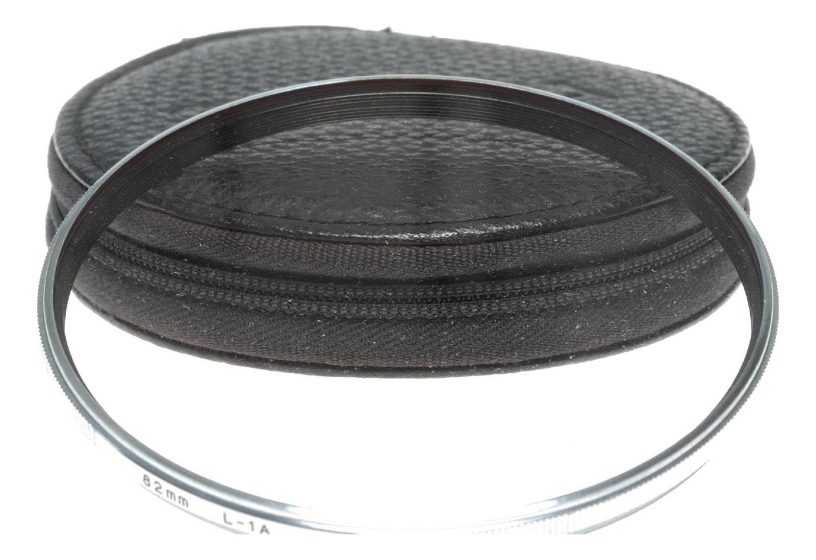 Zenza Bronica 82mm L-1A camera lens filter in pouch