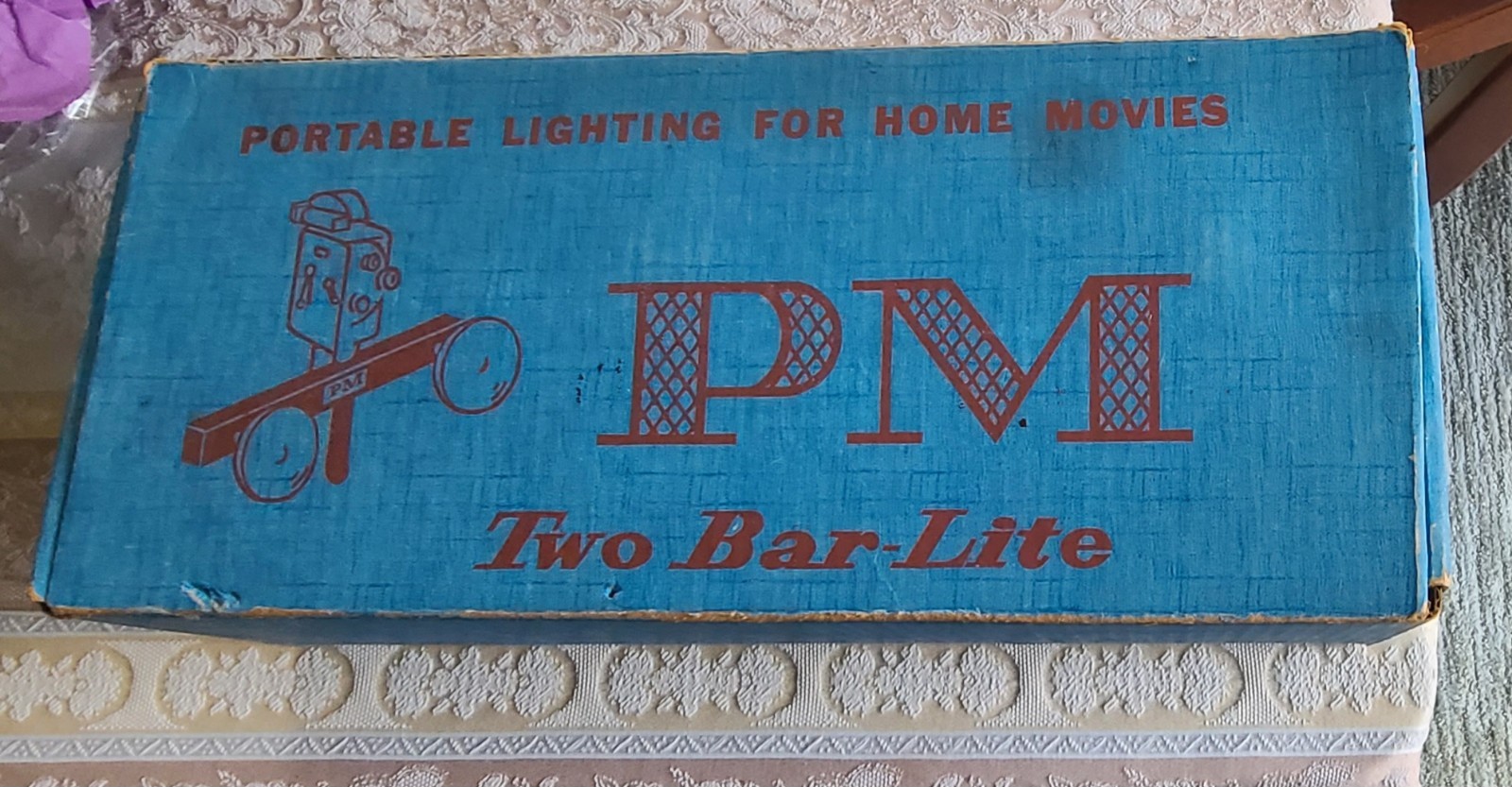 Vintage PMM Two Bar-Lite Movie Light Set w/ Box – Portable Lighting for Home Mov