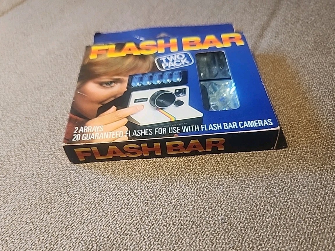 Vintage Sylvania Two Pack Blue Dot Flash Bar 20 Flashes for Camera For Polaroids