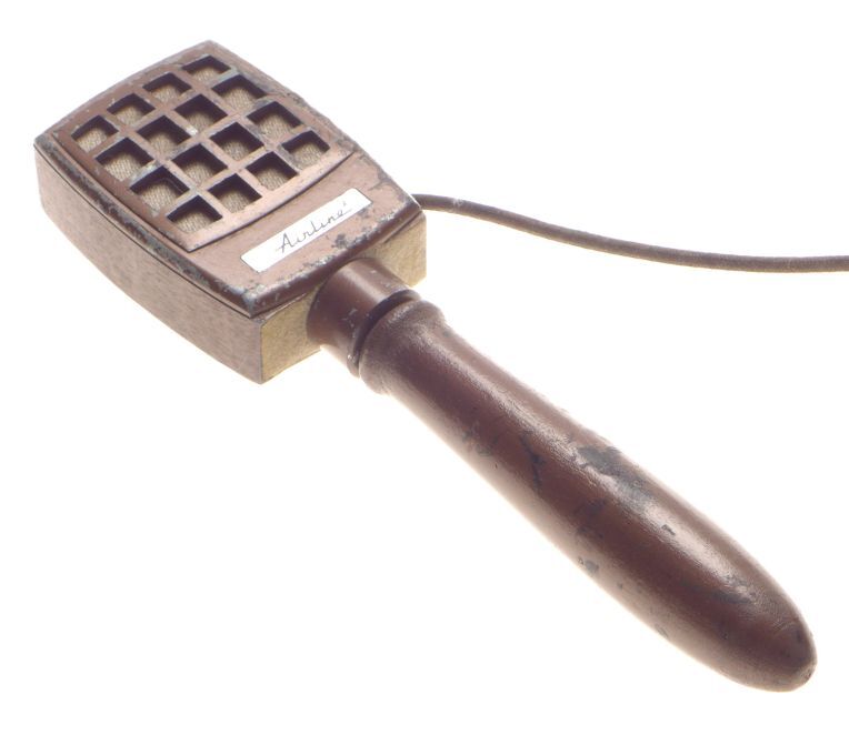 Airline microphone brush patent possibly for montgomery-ward rare collectable