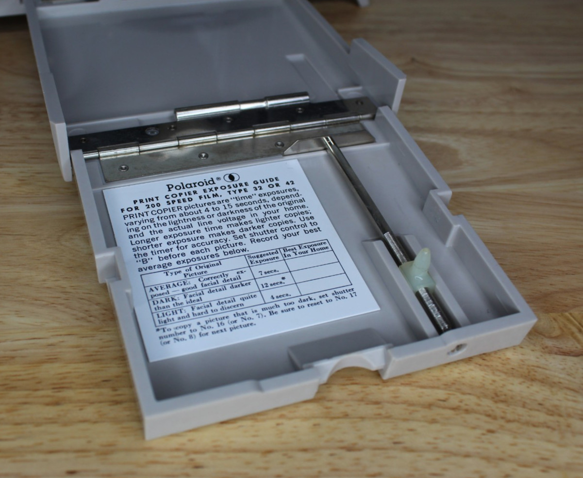 Polaroid Print Copier Model 240 with Box, Manual, Shutter Cable, and Filters