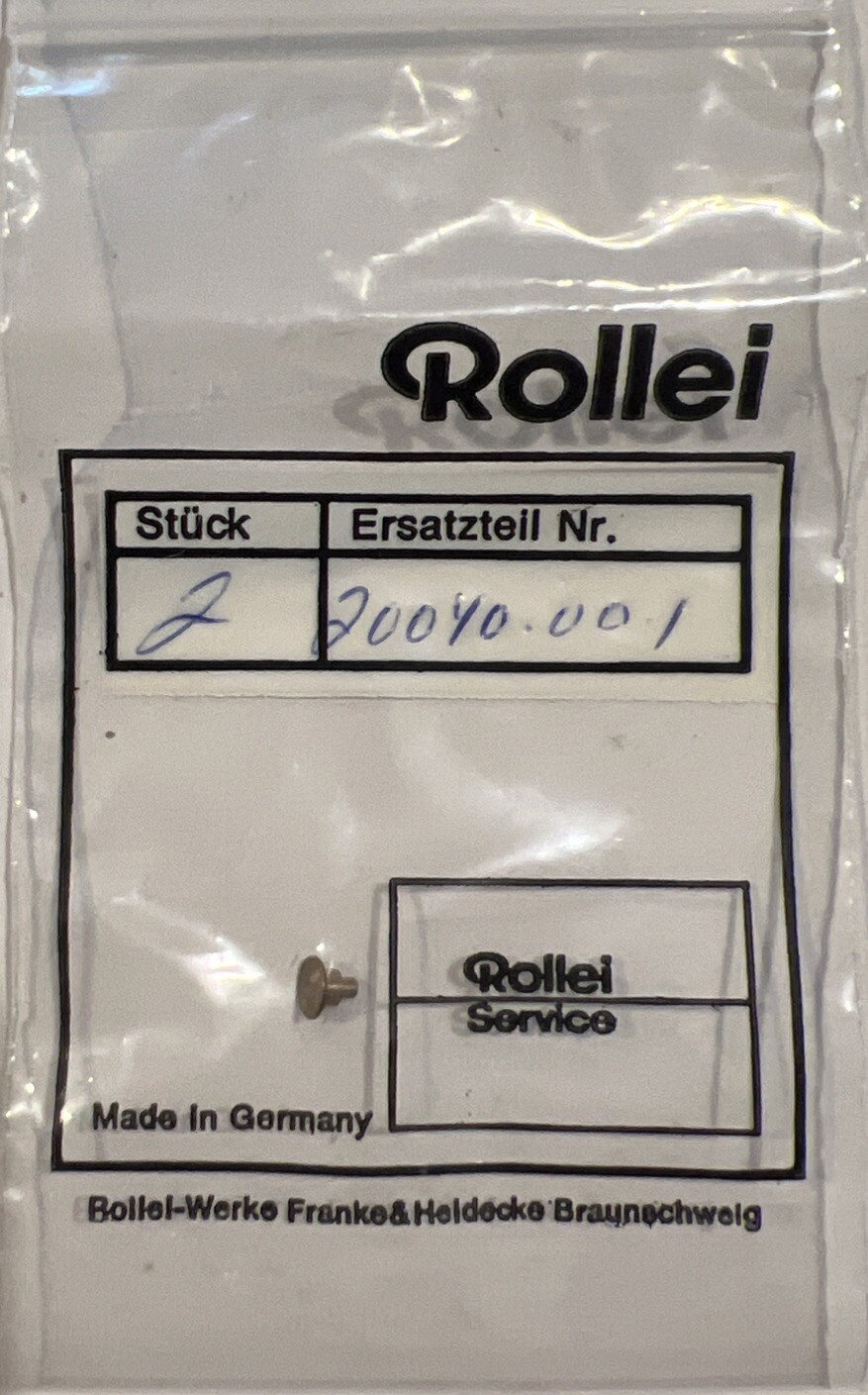 Rollei Rolleiflex Genuine / Original Part As Pictured 20040.00.1