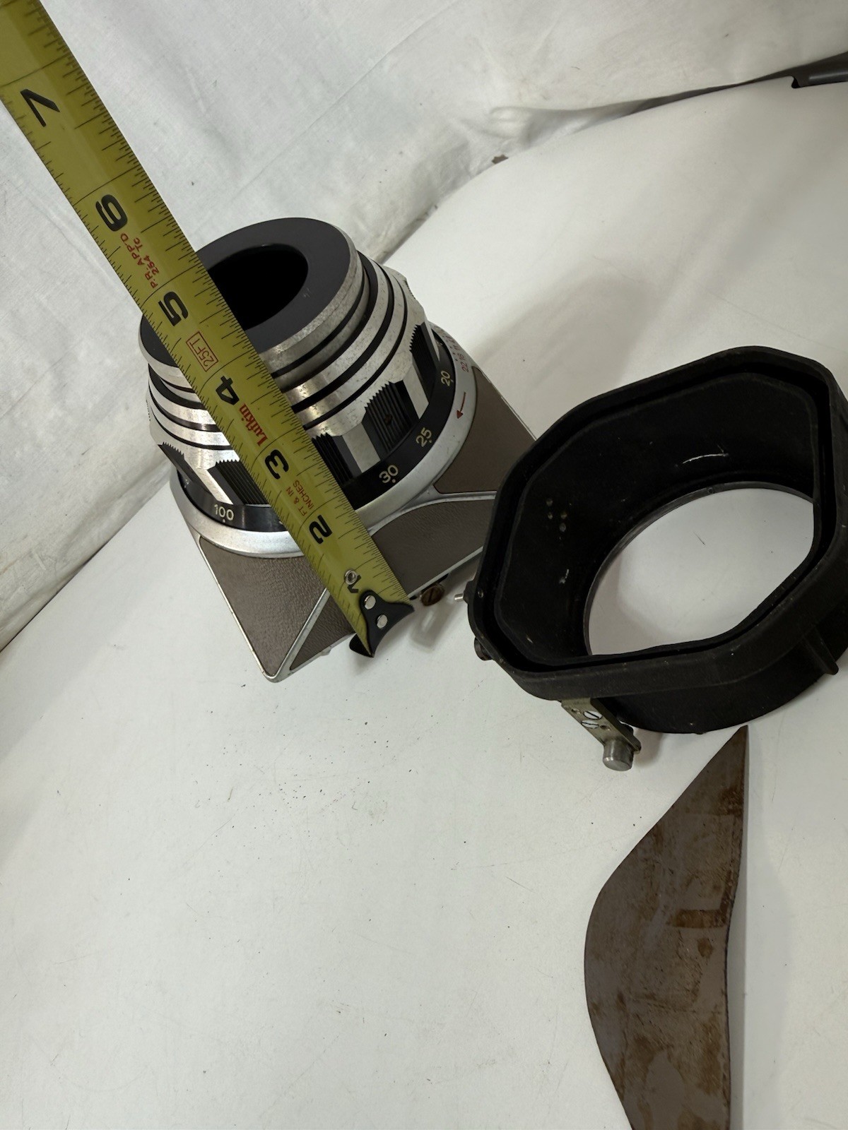Vintage Linhof Technika Tan Multifocal Viewfinder w/ Mask & Hood Accessories