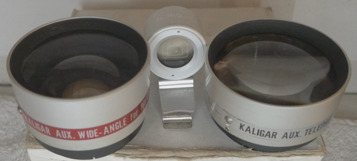 Kaligar Aux Telephoto & Wide Lens Set +Finder &Case for Polaroid 100 101 103 104