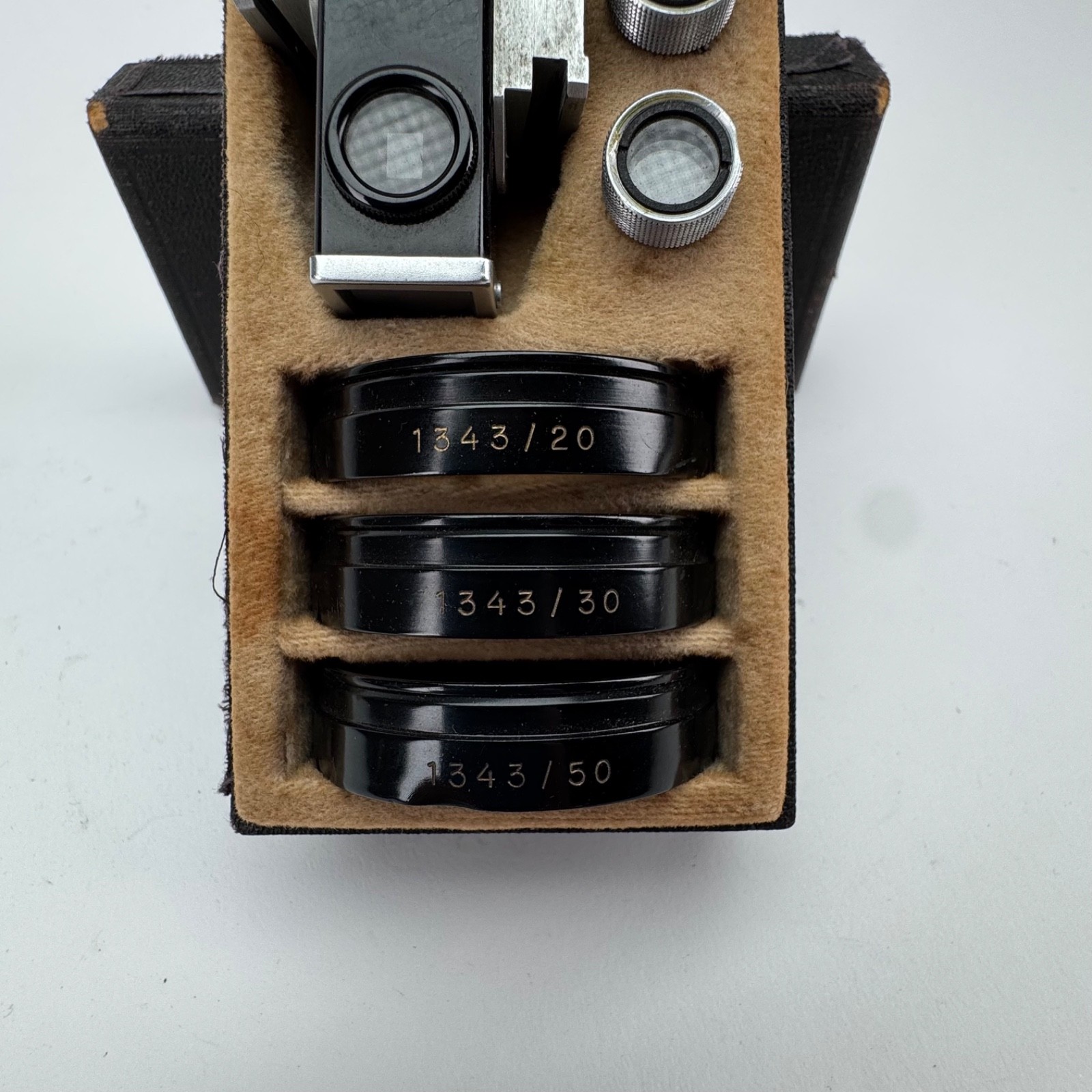 Zeiss Ikon 1343 Contameter Close-Up Filter Set Case for Contax Contaflex Camera