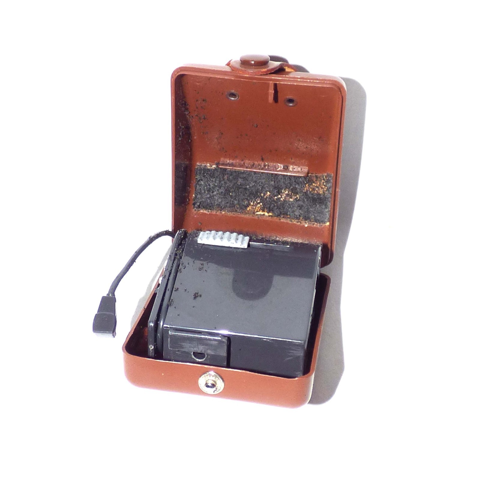 Vintage Agfa Tully Pocket Flash Unit AG1 Bulb Germany with Leather Case