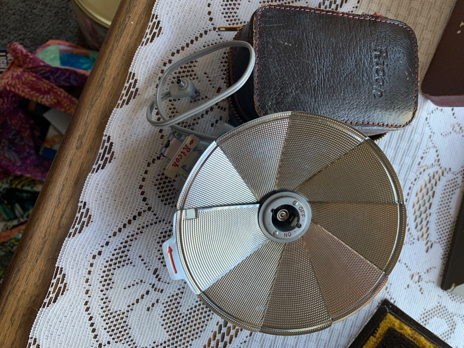 Vintage Ricoh Flash NC-605 with leather case