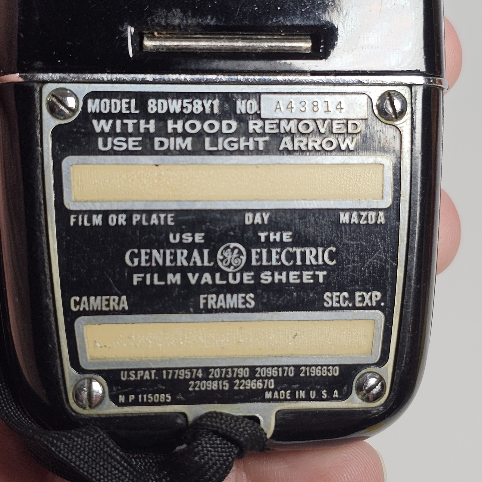 Vintage General Electric GE 8DW58Y1 Exposure Meter w/ Box Film Photography USA