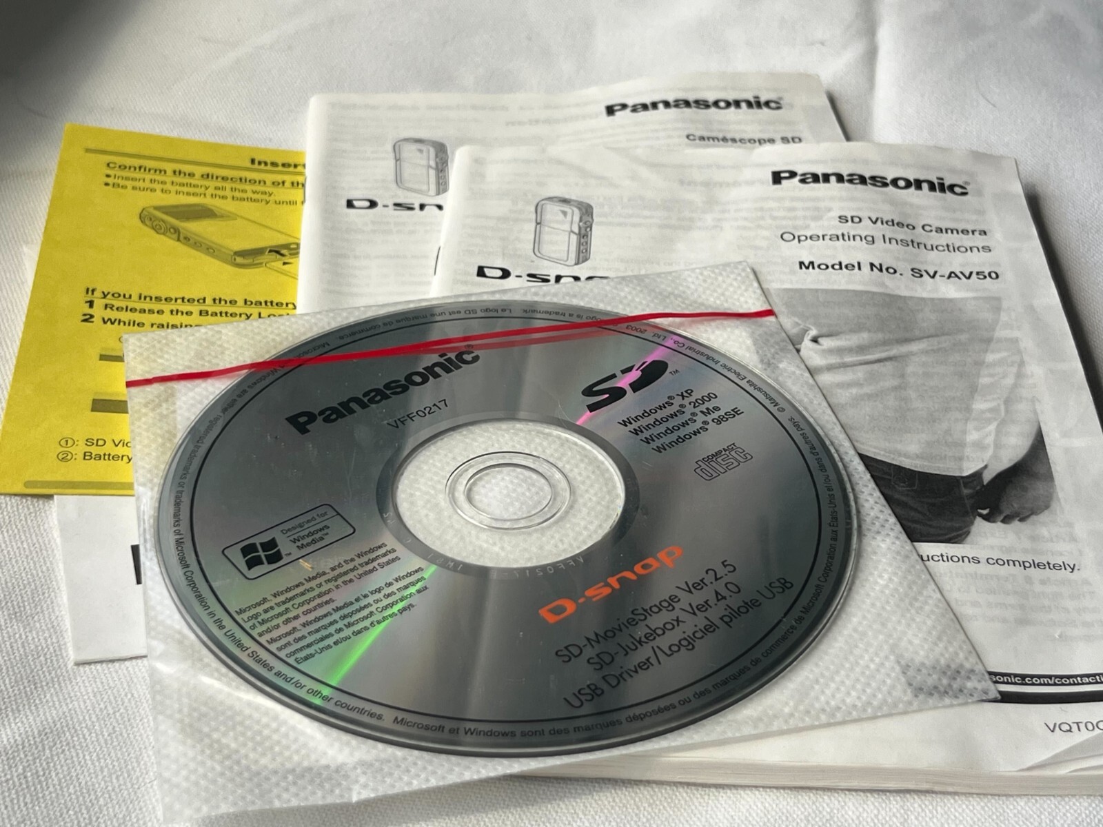 Panasonic D-Snap SV-AV50S Digital Camera w/ Accessories *ENGLISH*