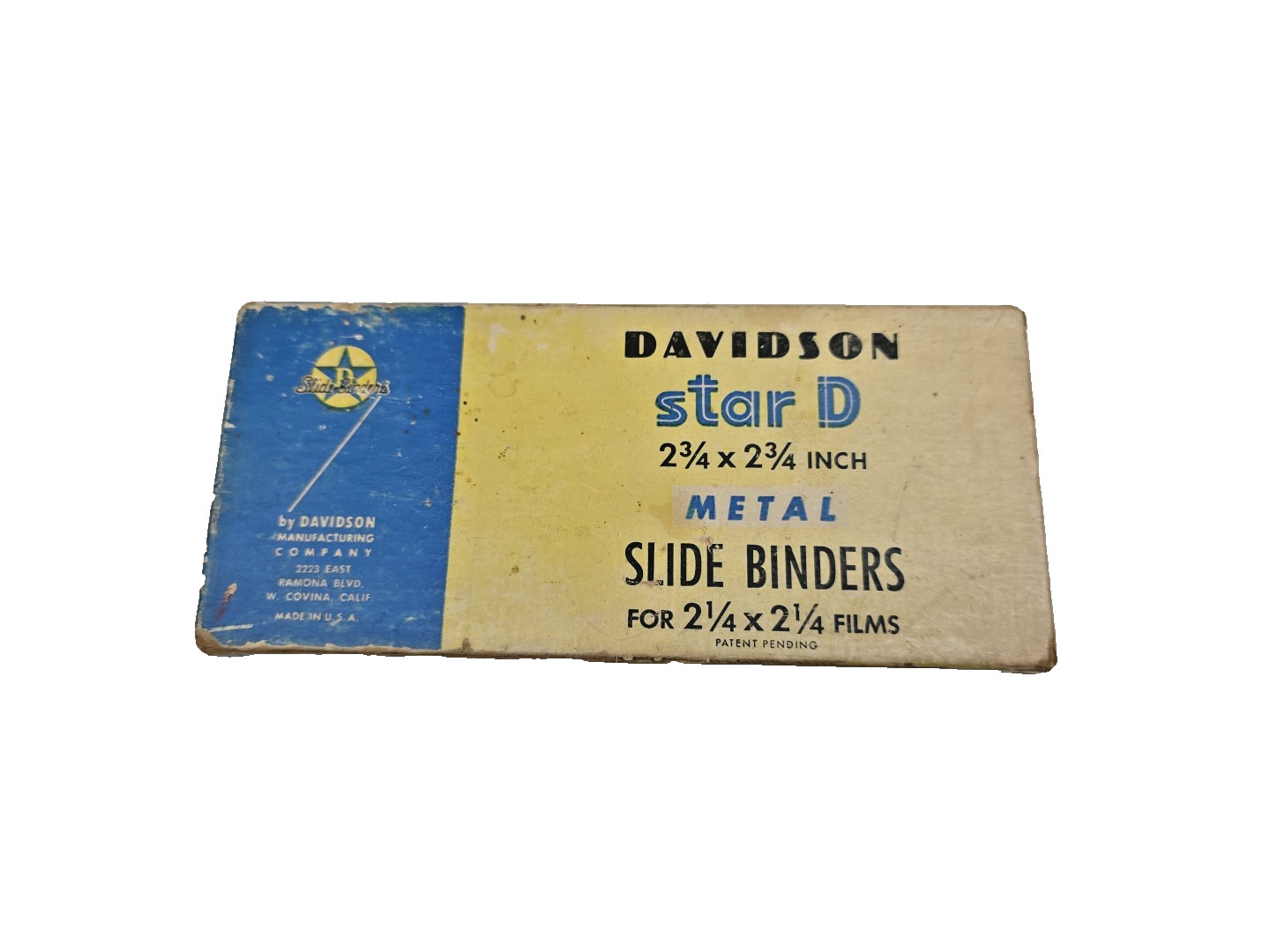 Davidson Star D 2 3/4in x 2 3/4” Slide Binders for 2 1/4in x 2 1/4 Film 34 Count