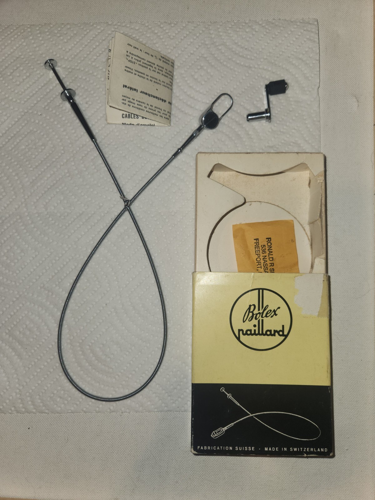 BOLEX Cable Release in Box w Adapter instructions Rewind Crank 16mm Movie Camera