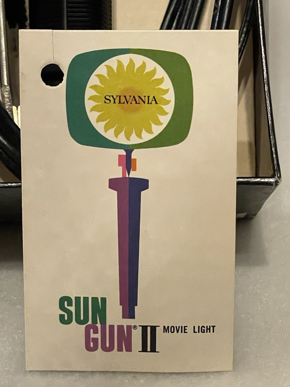 Vintage Sylvania Sun Gun II Movie Light SG- 55 W/ Box Light Cover Tested Works