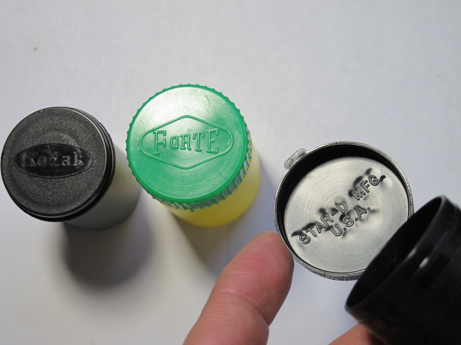 3 x RARE & UNIQUE Vintage 35mm Film Canisters (not metal)