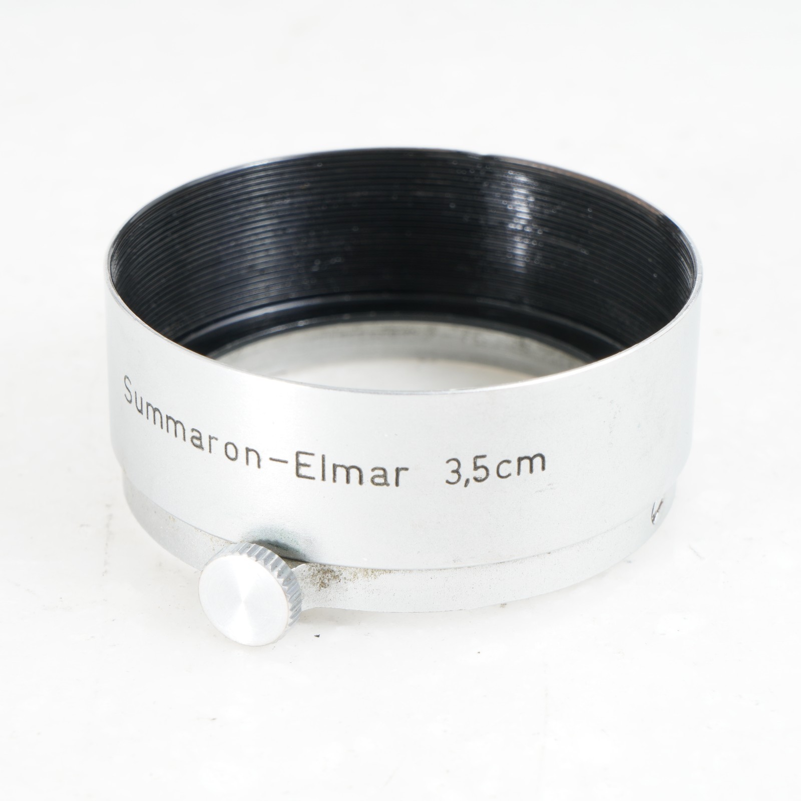 :Leica “FOOKH” A36 Summaron-Elmar 3.5cm (35mm) Chrome Clamp-On Lens Hood
