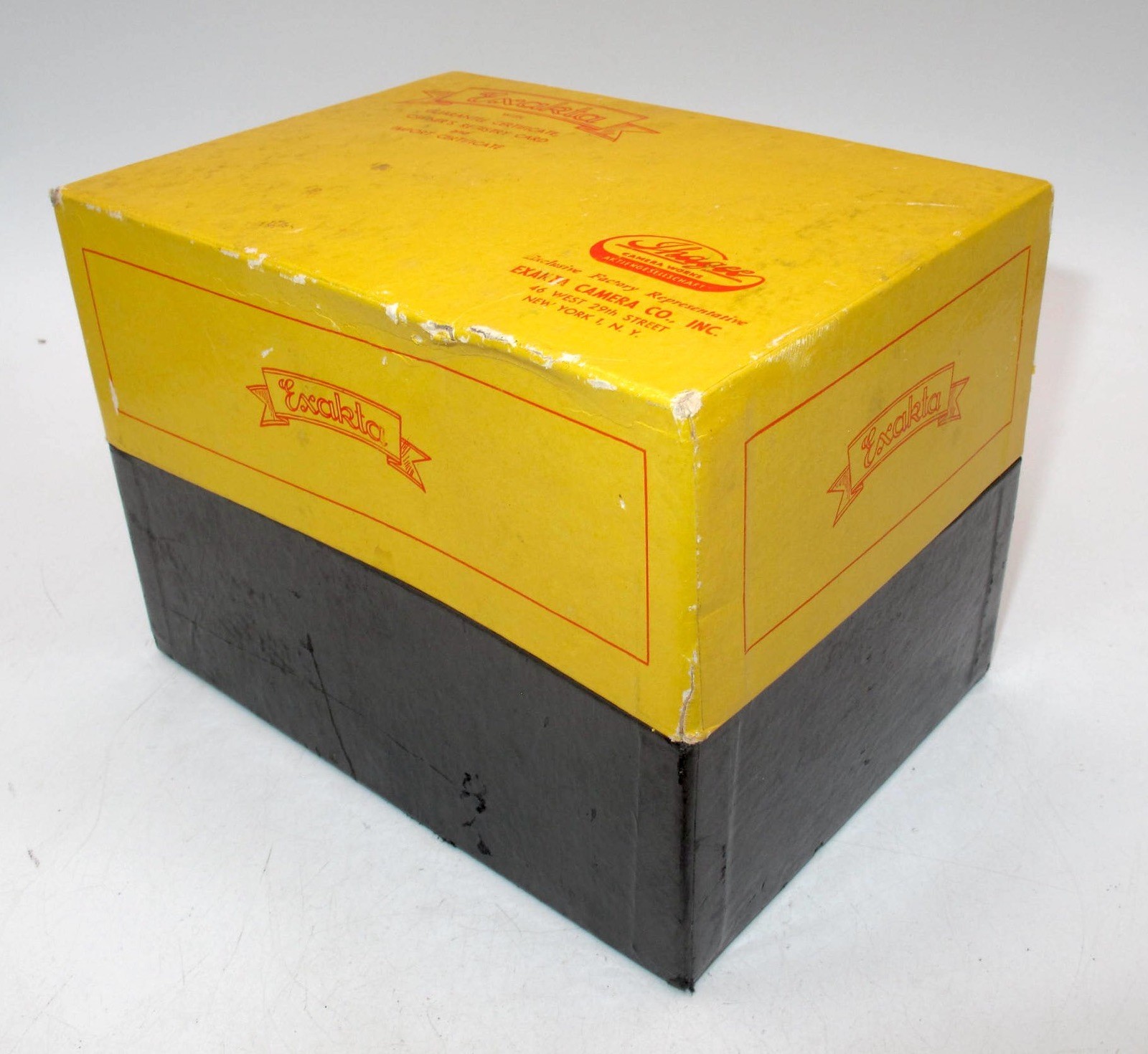 *RARE* BRIGHT YELLOW & RED IHAGEE EXAKTA VX CAMERA BOX-EMPTY