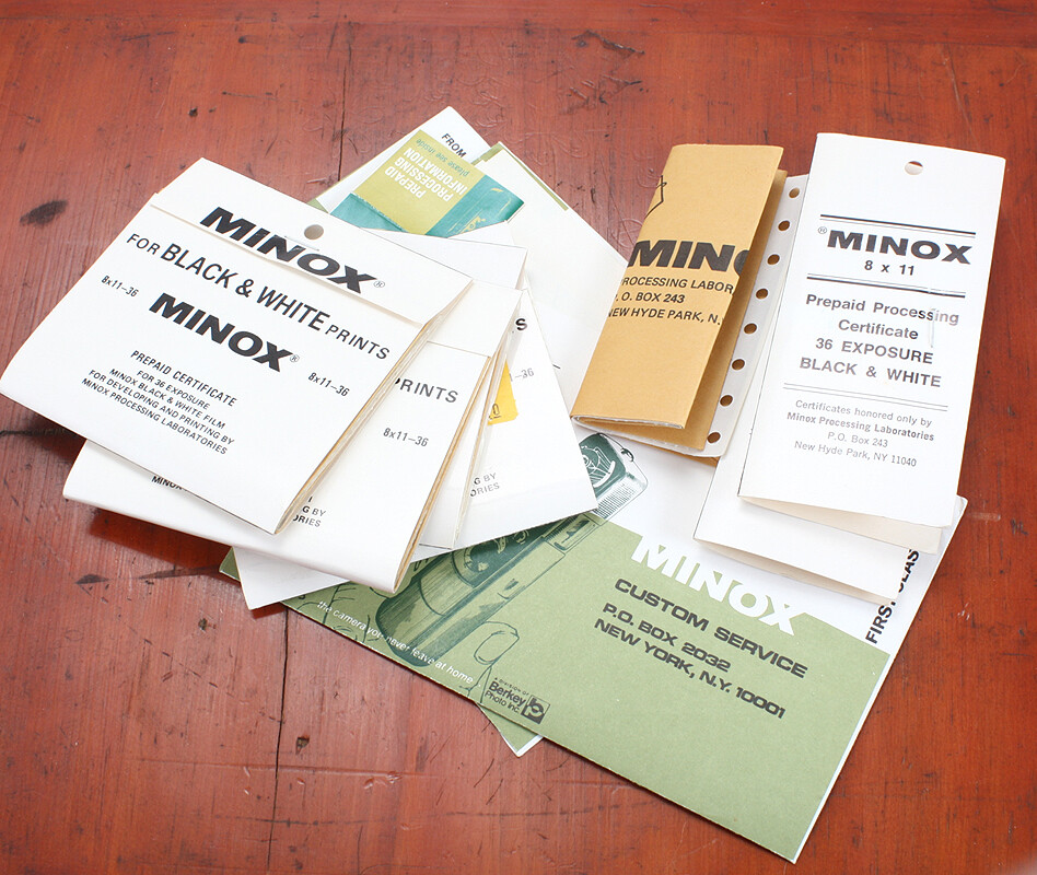 MINOX PROCESSING MAILERS, LOT OF SIX, ASSUMING THEY ARE ALL INVALID/200470