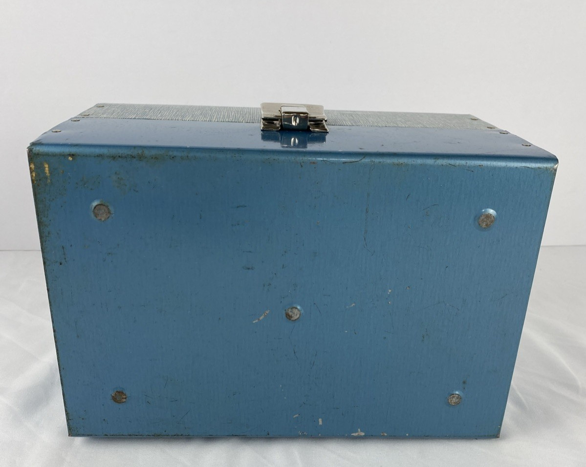 Bruce 5″ Reel 8mm Film Storage Case 12 Slot + 8 Full Reels w/Canisters Harwood