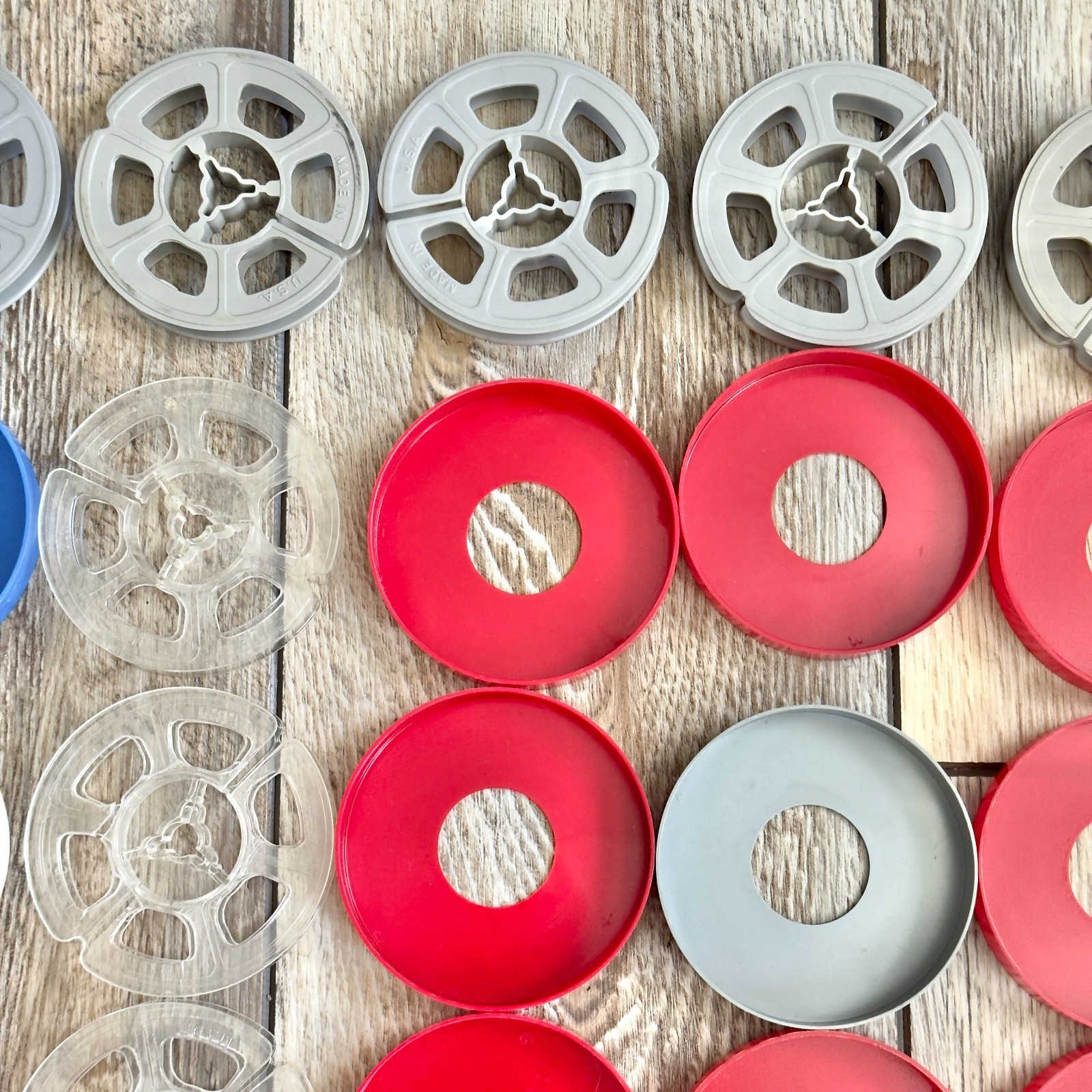 Mixed Lot Over 40 8mm Approximately 3″ Empty Plastic Film Reels