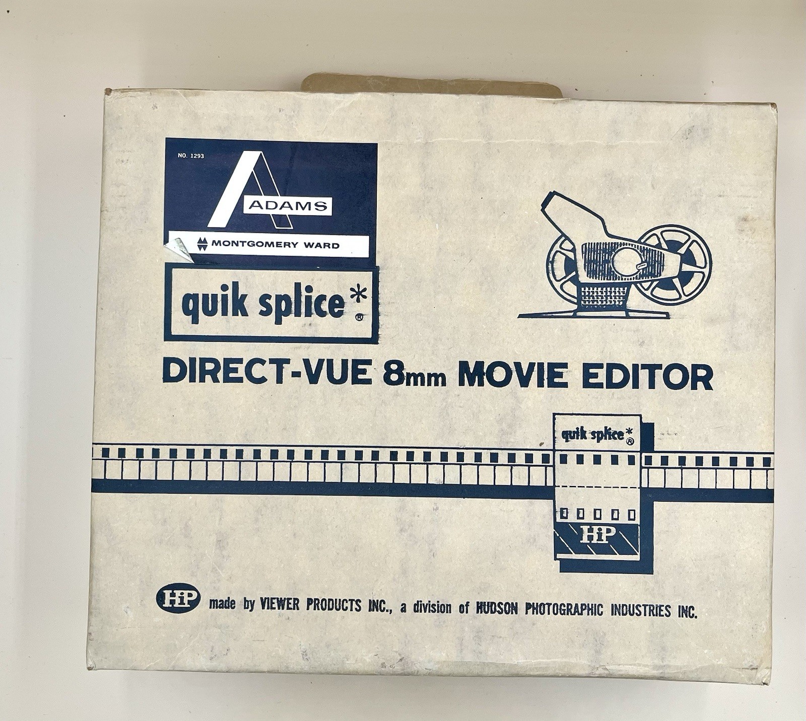 Vintage Hudson HPI 8mm Quik Splice MOVIE EDITOR 2 Reels Original Box Turns On