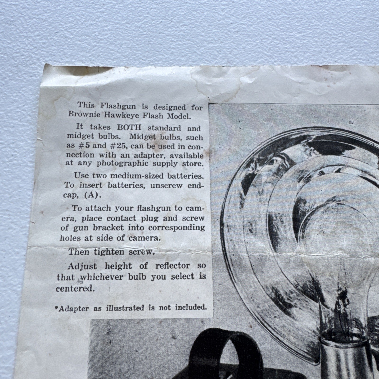 Brown Hawkeye Flash Model Camera Prado Photo Prod. Co. Advertising Sheet Vintage