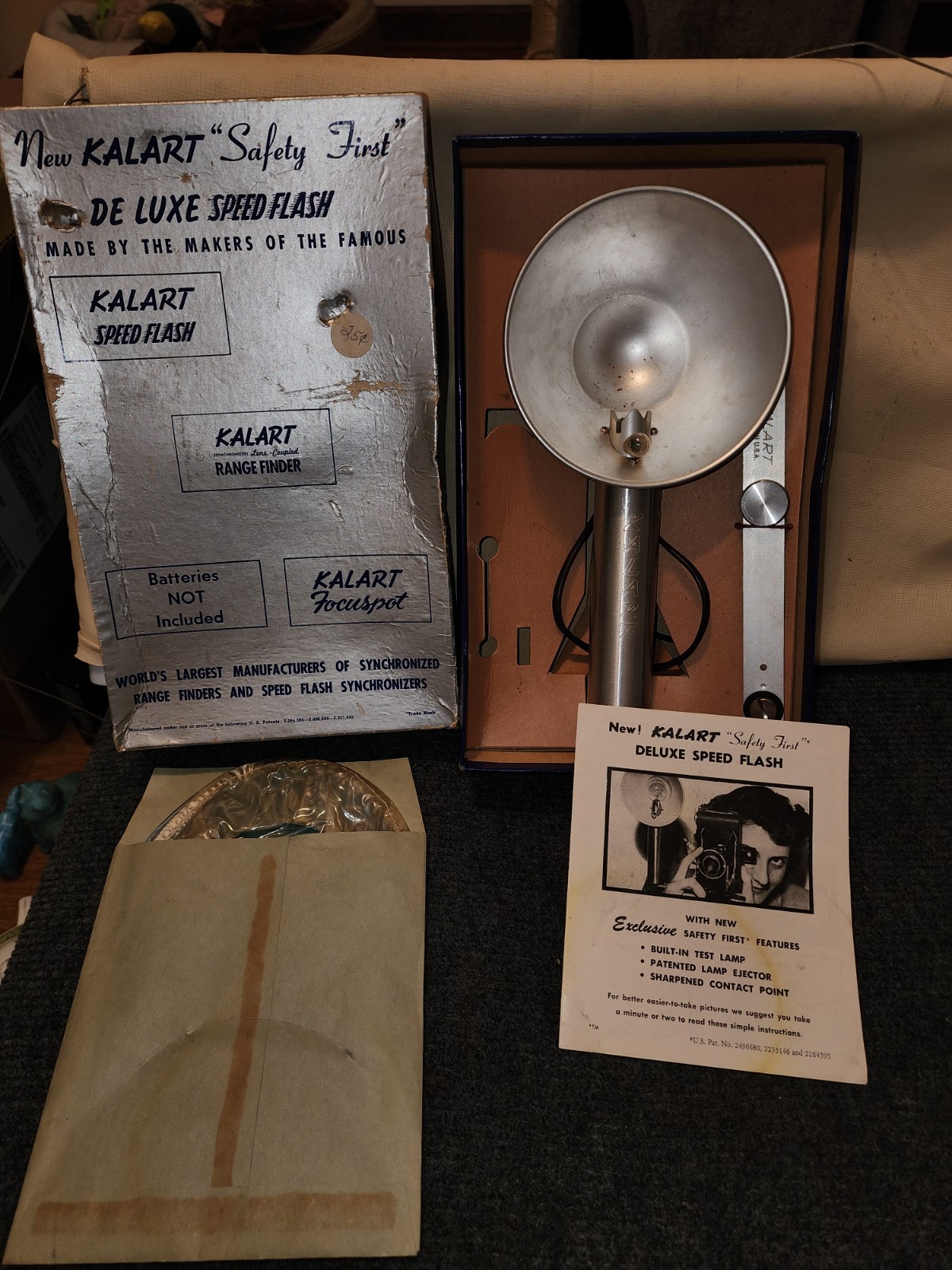 Kalart Speed Flash Safety First De Luxe Compak Original Box 1950’s