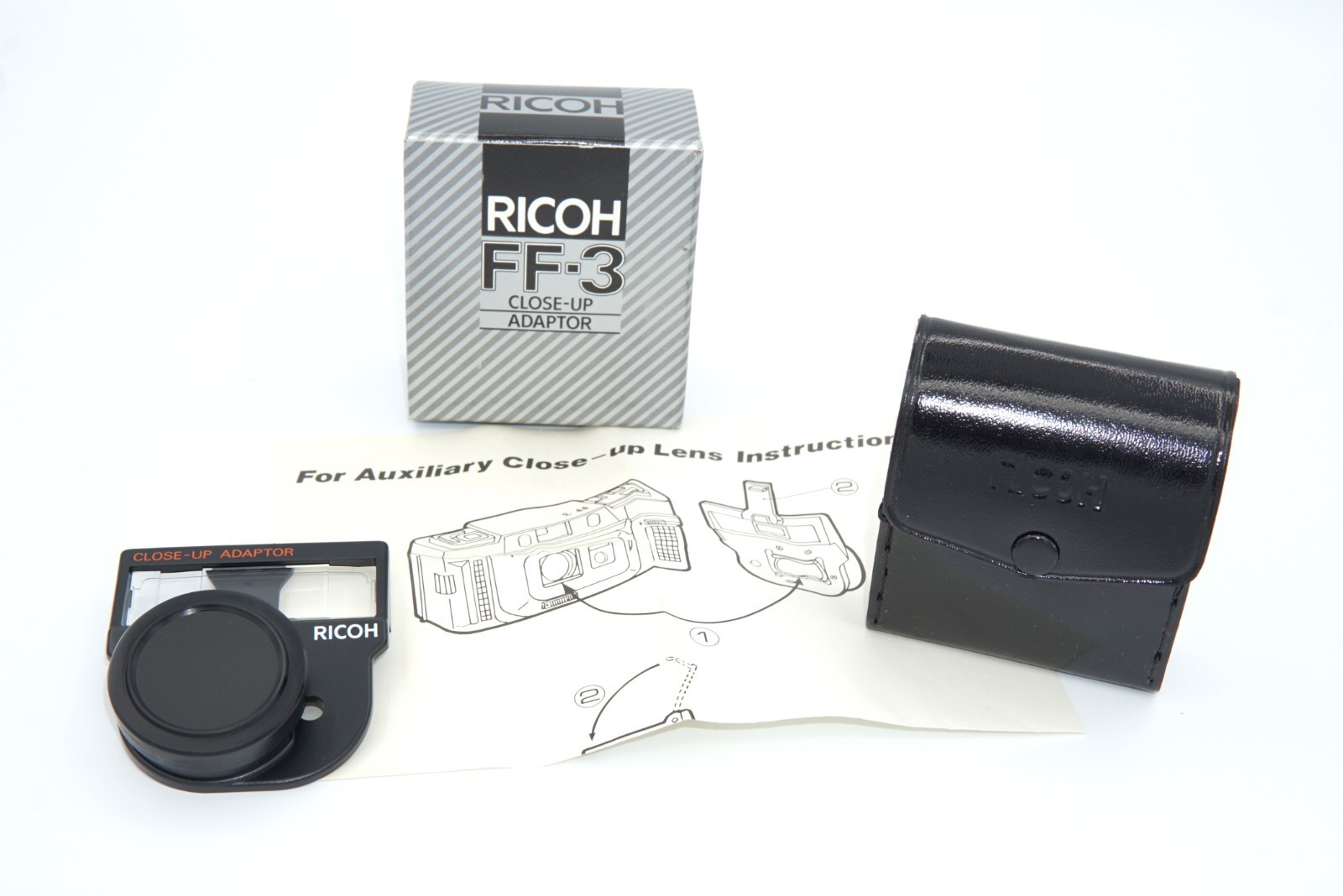Ricoh FF-3 Adaptor Kit- Close-up + Tele-Conversion Lens TC-3 w/Cases