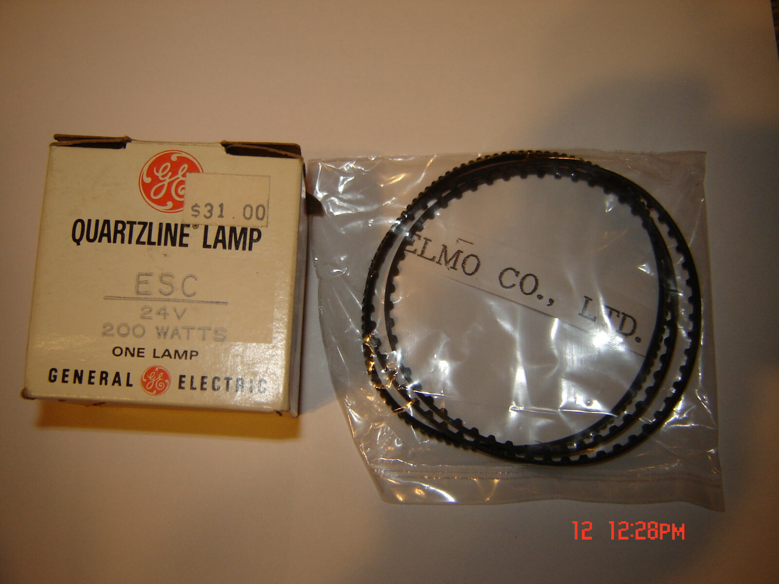 GS-1200 Projector Belts, 2 SYNC TEETHED BELTS,1 MOTOR BELT, 1 GS-1200 LAMP, New