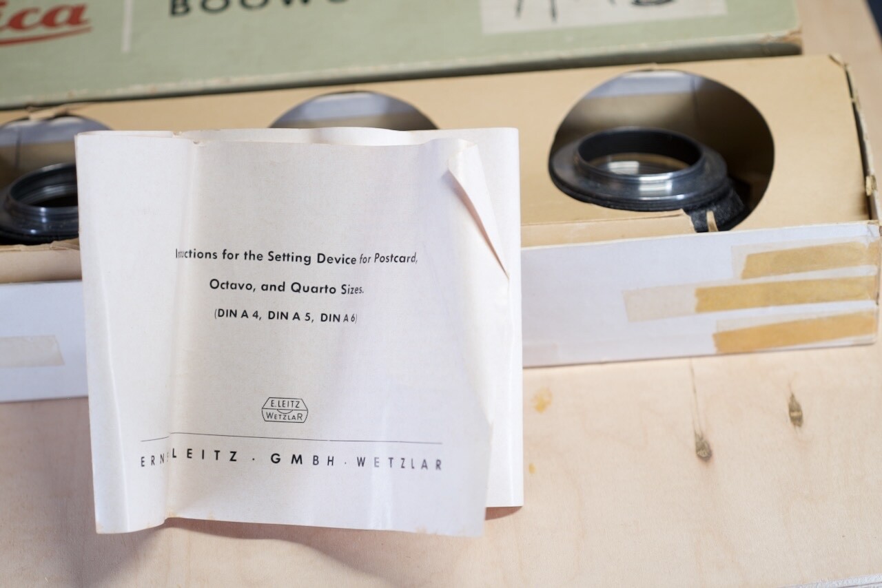 Leica Leitz Wetzlar BOOWU Vintage Copy Stand Attachment Original Box