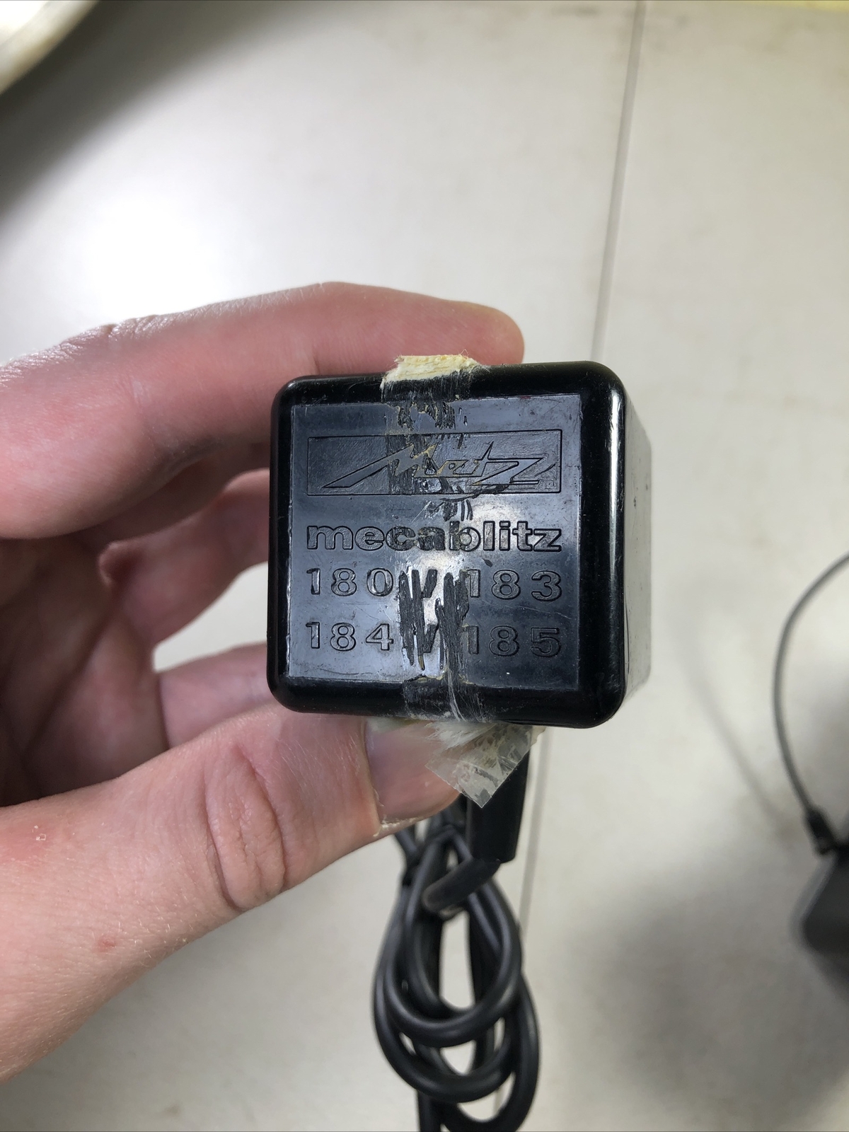Vintage Metz Mecablitz 185 Flash W/ Original Power Cord & Adapter