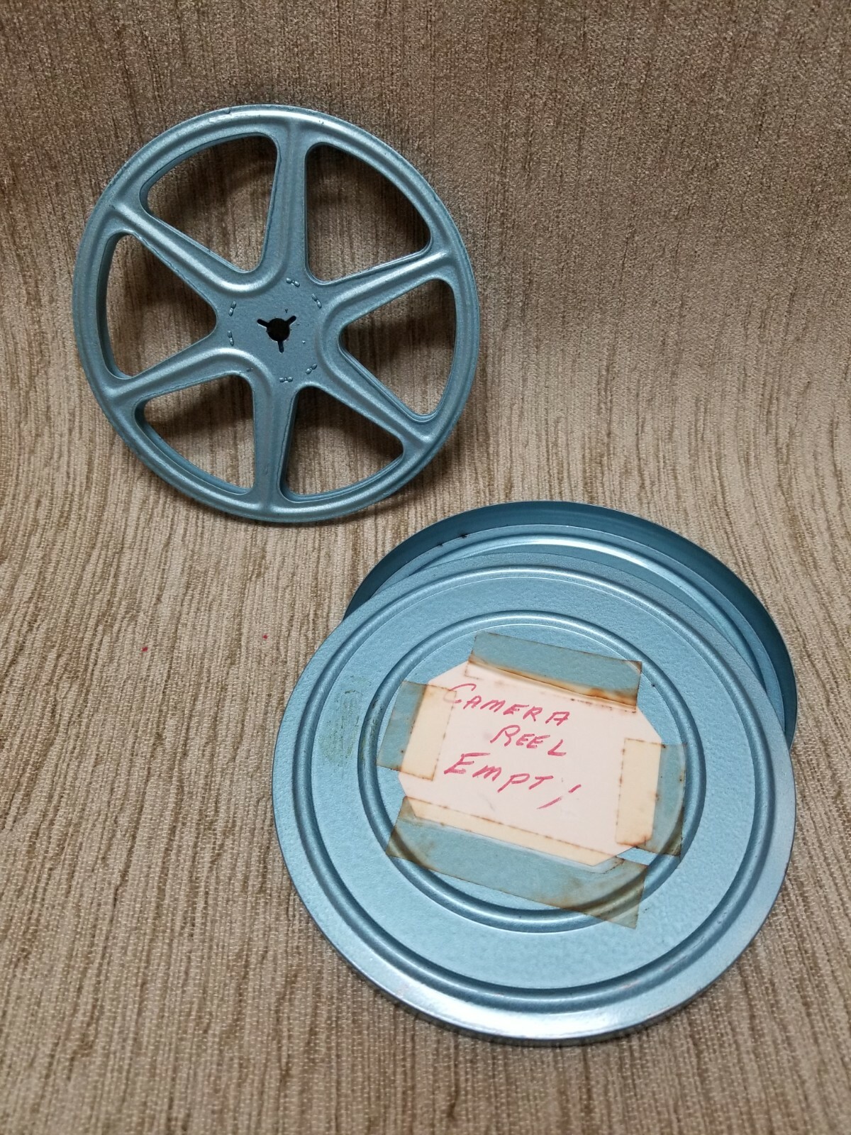 Vintage Metal 6″ Film Reel And Canister