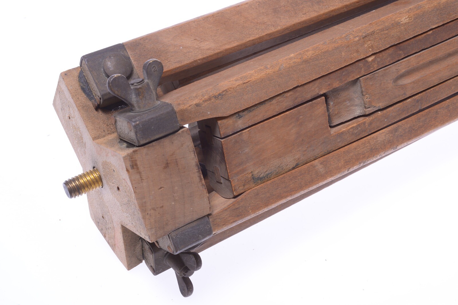 ✅ ANTIQUE WOOD TRIPOD 148CM, 58.26″ (EARLY MODEL, READ) GLASS PLATE FIELD CAMERA