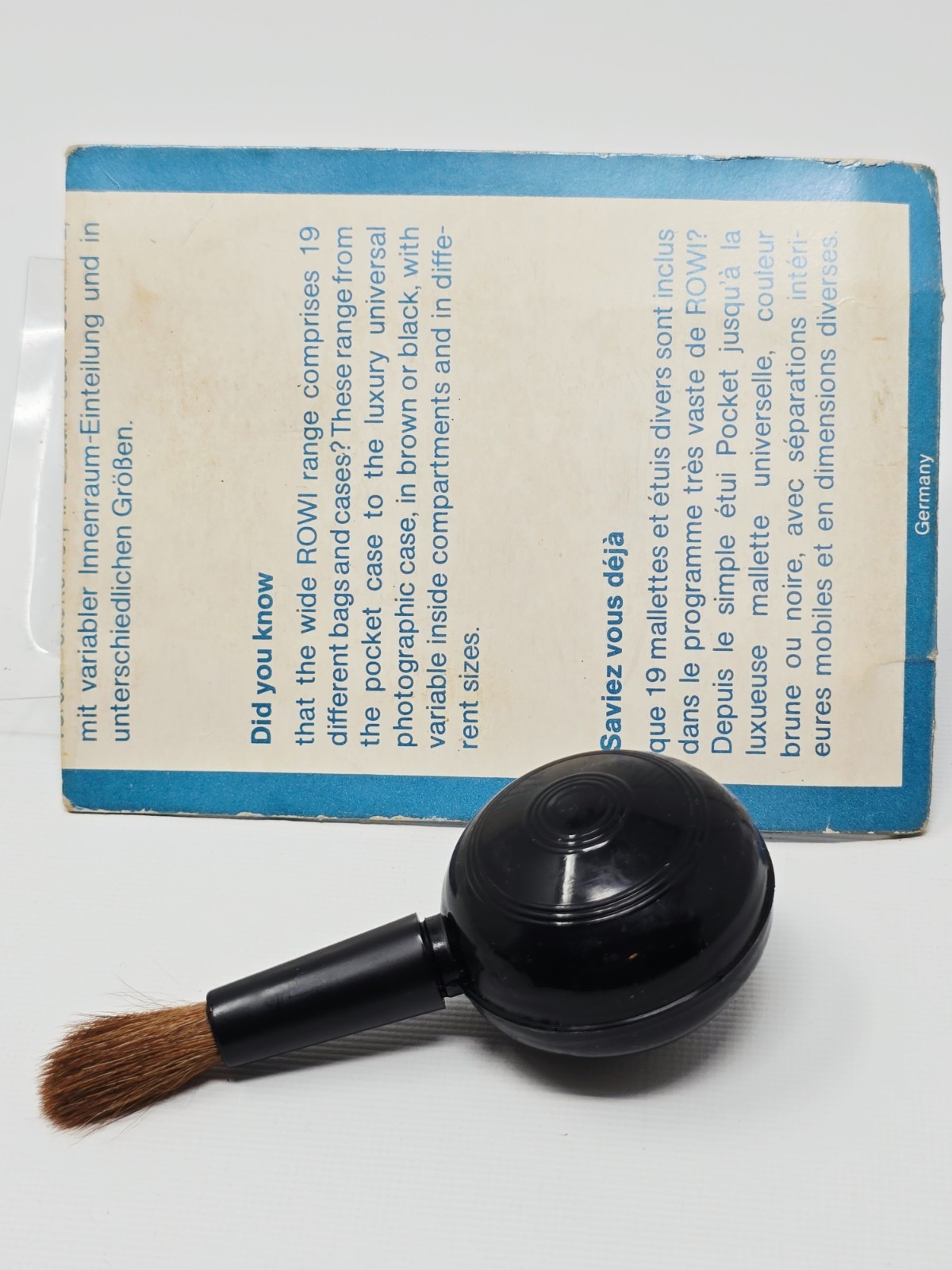 Vintage ROWI Camera Lens BRUSH Photography Accessory