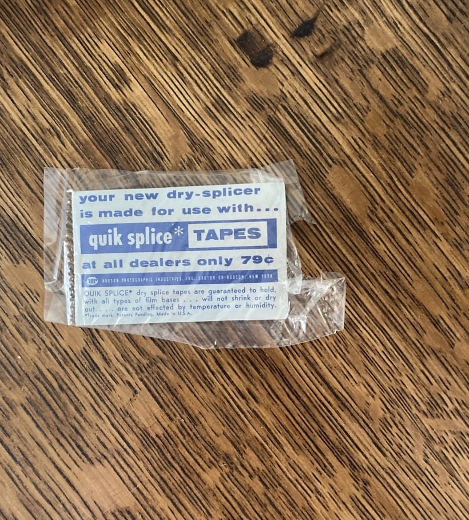 Quik Splice HiP 8mm Film Splicer Hand Size Hudson Photographic Vintage Tool