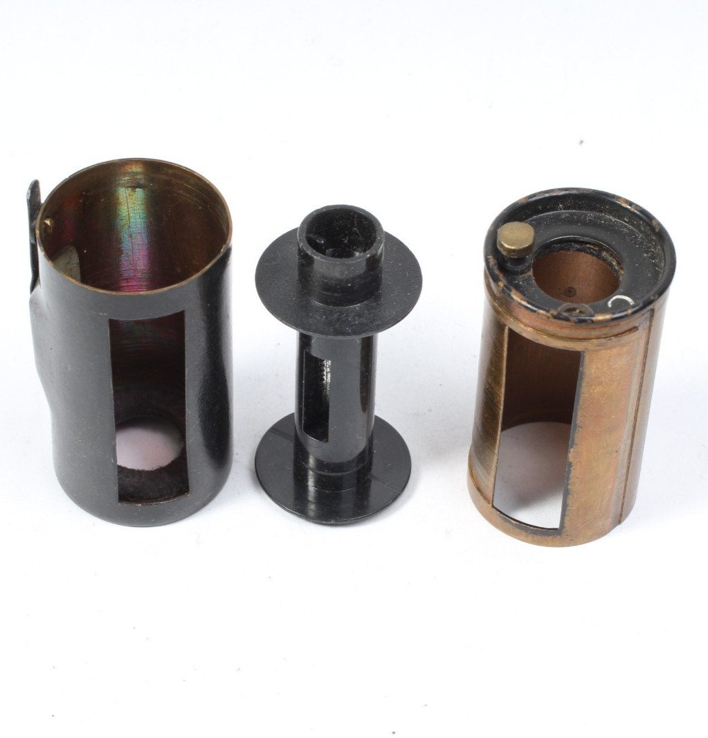 BRASS 35MM FILM CANISTER 47MM FOR SCREW MOUNT LEICA “C” MARKED
