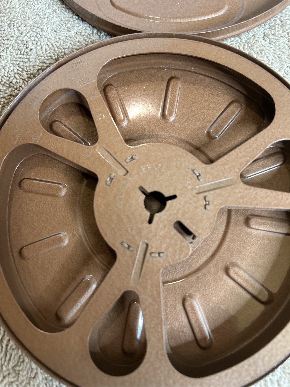 Vintage Film Canisters And Reels Brown In Color Goldberg Bros. 100-R05