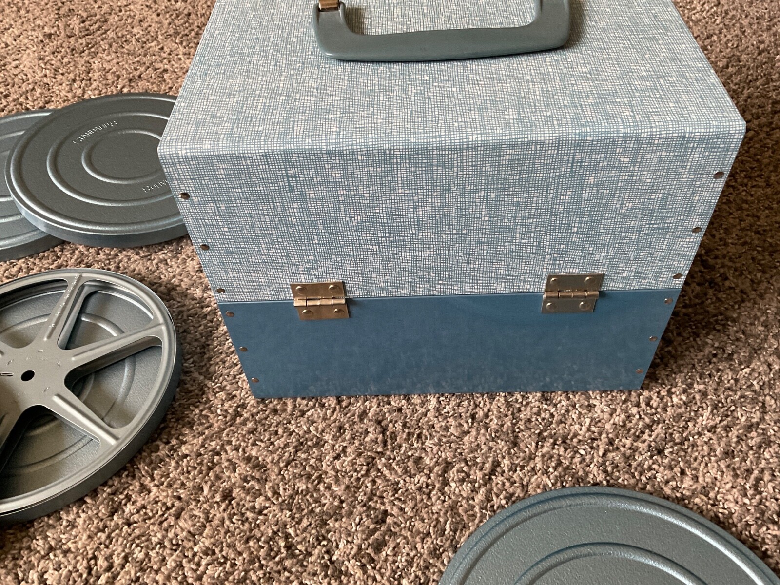 Vintage SCHERER 8mm Metal Storage Reel Case 10Reels ,12 Cases + storage Case