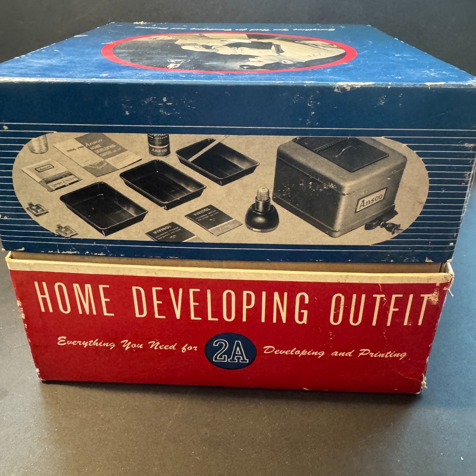 Ansco Home Developing Outfit No. 2A, Nearly Complete, Working, Original Box