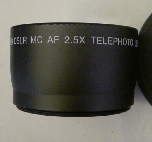 Professional 58mm HD DSLR 0.45X Wide Angle AND 2.5X Telephoto Lens +3 Caps & Bag