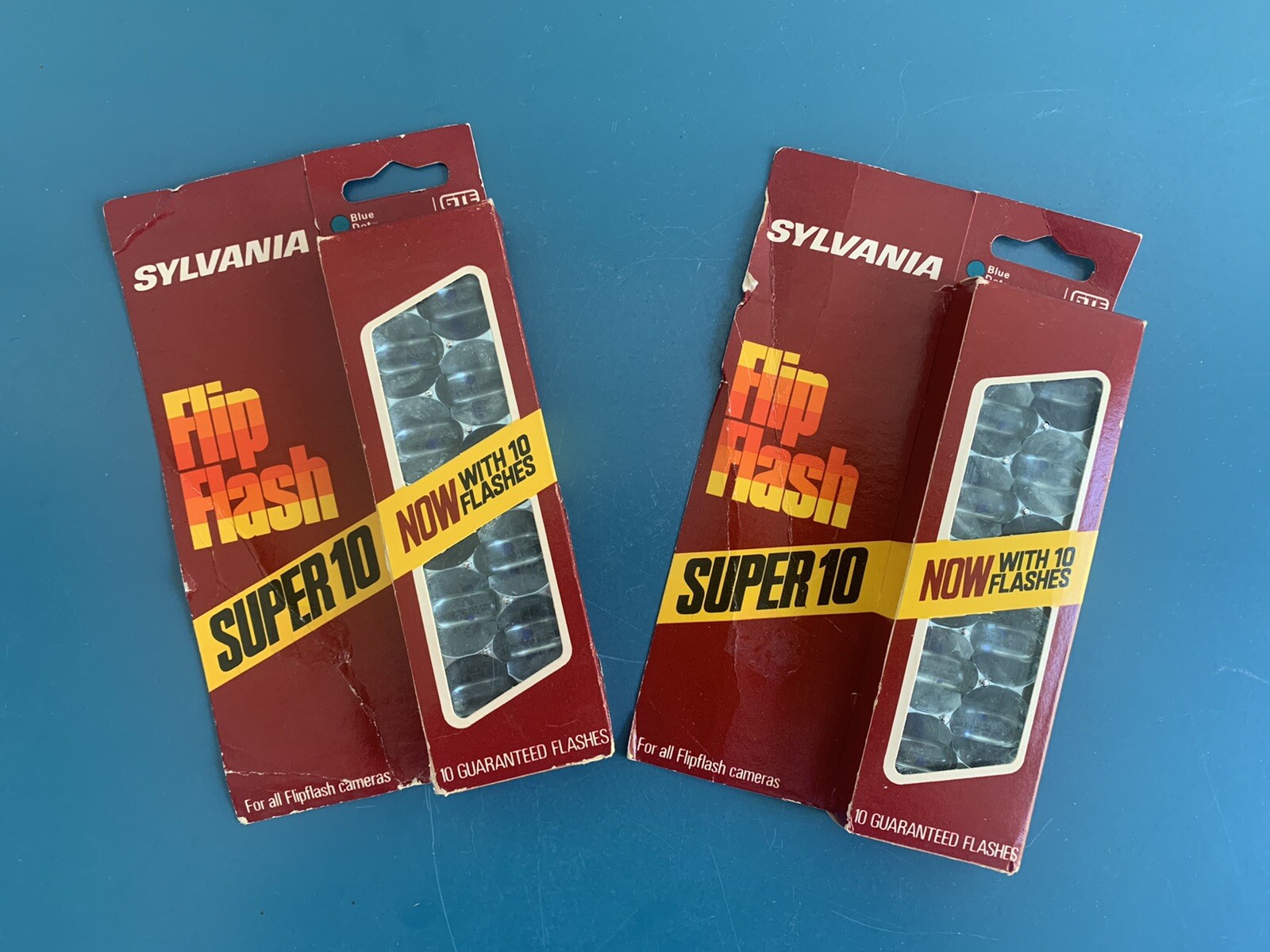 Vintage 2 Packs SYLVANIA Flip Flash Super 10 For Cameras – Total 20 Bulbs NOS